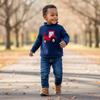 Mud Pie Children's Rollneck Sweater; Tractor; Small | 12-18M view 3