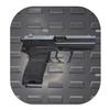 Hammy3DPrints Mount for HK USP 9mm - Secure It/Akro Mils | Pistol Holder Handgun Storage Rack (Facing Right, Standard Panel) view 1