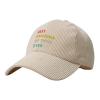 Best Grandma of Twins Ever Baseball Cap for Men Women Caps Corduroy Hat Trucker Hats Beige view 1
