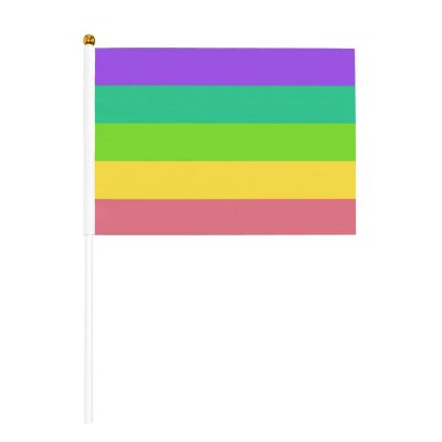 Joisbs Lesbian Rainbow Pride LGBTQ Vibrant Double-Sided Handheld Flags 5.5x8.3in: Celebrate Election Day with Style! Pack of 10 - Order Now!