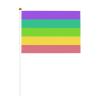 Joisbs Lesbian Rainbow Pride LGBTQ Vibrant Double-Sided Handheld Flags 5.5x8.3in: Celebrate Election Day with Style! Pack of 10 - Order Now! view 1
