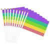 Joisbs Lesbian Rainbow Pride LGBTQ Vibrant Double-Sided Handheld Flags 5.5x8.3in: Celebrate Election Day with Style! Pack of 10 - Order Now! view 4