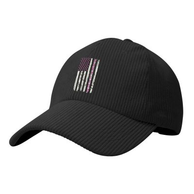 Breast Cancer Awareness Survivor Baseball Cap for Men Women Caps Corduroy Hat Trucker Hats Black