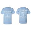 Personalized T-Shirt with Custom Images or Text, Various Sizes and Colors (US, Alpha, 3X-Large, Regular, Regular, Light Blue) view 3