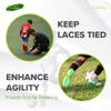 Tactia Soccer Lace Bands Youth, Premium Silicone, Cleat Lace Covers, Lace Bands for Soccer Cleats, Soccer Shoe Bands (2 Pairs, Youth, Black) view 2