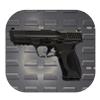 Hammy3DPrints Mount for S&W M&P 9mm - Secure It/Akro Mils | Pistol Holder Handgun Storage Rack (Facing Left, Standard Panel) view 1