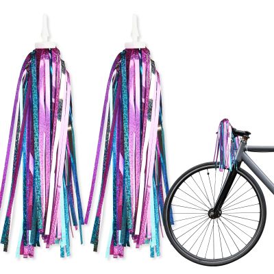 Blue Purple Patriotic Bike Streamers Veterans Day Bike Handlebar Tassels Memorial Day Decorations Bicycle Handlebar Streamer Colorful Bike Handle Ribbon Tassels for Bicycle Ornaments