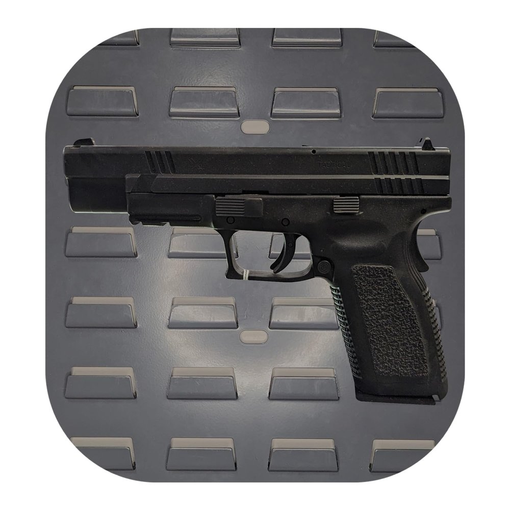 Hammy3DPrints Mount for Springfield XD/XDM/Elite 45 - Secure It/Akro Mils | Pistol Holder Handgun Storage Rack (Facing Right, Plastic Panel)