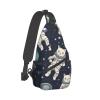 VTCTOASY Sling Bag for Women Men Crossbody Bag Small Sling Backpack Fun cat Astronaut Chest Bag Hiking Daypack view 1