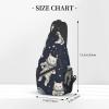 VTCTOASY Sling Bag for Women Men Crossbody Bag Small Sling Backpack Fun cat Astronaut Chest Bag Hiking Daypack view 2
