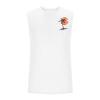 NineFit Basics Beach Tank Top Men Hawaiian Palm Tree Sleeveless Shirt Pullover Crewneck Muscle T Shirts Workout Fitness Classic Tanks Tee, X-Large, 01-white view 2