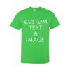 Personalized T-Shirt with Custom Images or Text, Various Sizes and Colors (US, Alpha, X-Large, Regular, Regular, Electric Green) view 1
