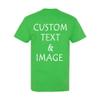 Personalized T-Shirt with Custom Images or Text, Various Sizes and Colors (US, Alpha, X-Large, Regular, Regular, Electric Green) view 2