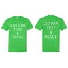 Personalized T-Shirt with Custom Images or Text, Various Sizes and Colors (US, Alpha, X-Large, Regular, Regular, Electric Green) view 3
