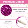 Hooshing 24PCS Hot Pink Pom Poms Cheerleading Metallic Foil with Baton Handle Cheer Sports Spirit Party Cheerleading Squads view 4