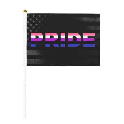 Joisbs Genderfluid Pride Flag LGBTQ Vibrant Double-Sided Handheld Flags 5.5x8.3in: Celebrate Election Day with Style! Pack of 10 - Order Now!
