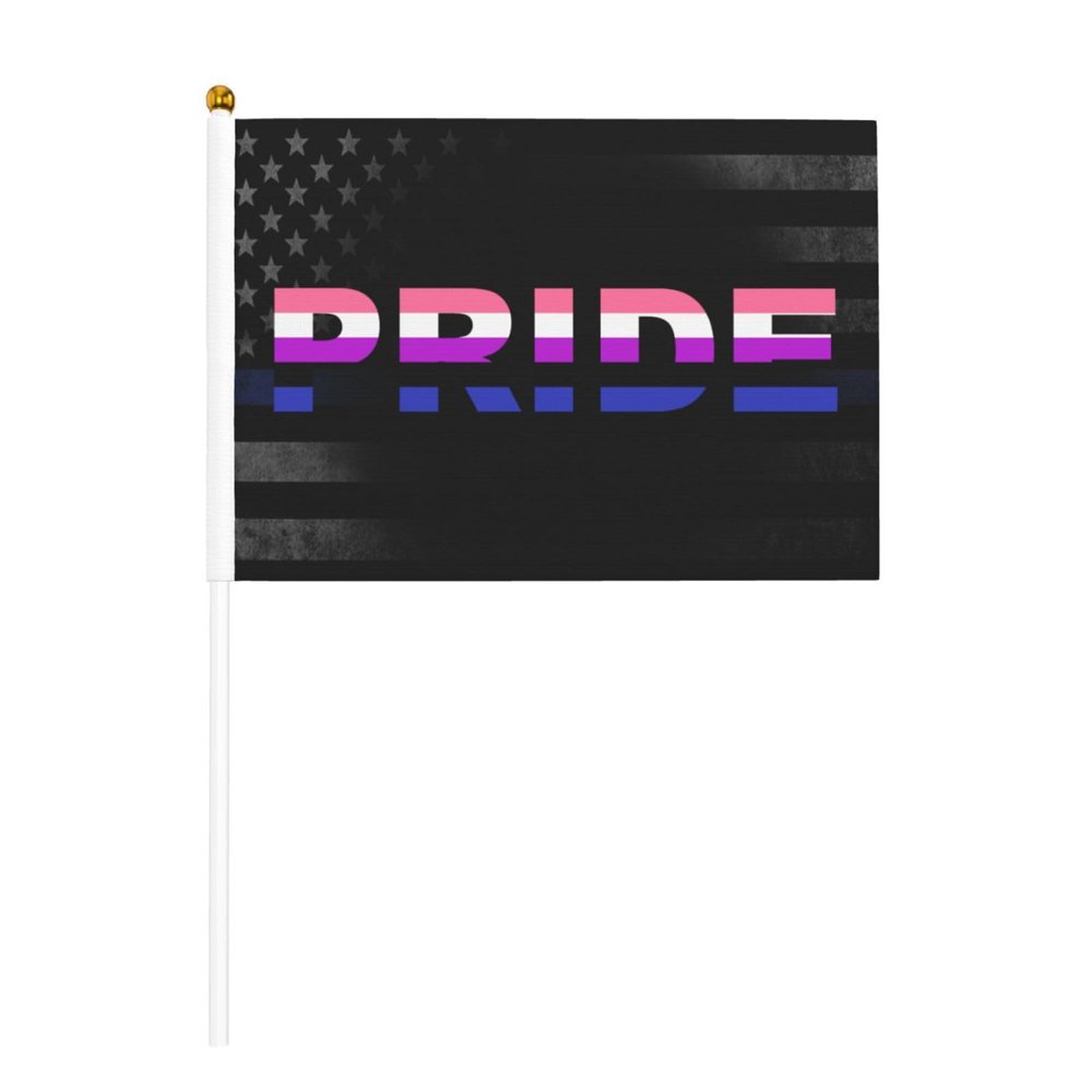 Joisbs Genderfluid Pride Flag LGBTQ Vibrant Double-Sided Handheld Flags 5.5x8.3in: Celebrate Election Day with Style! Pack of 10 - Order Now!