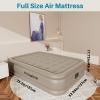 Hi Explore Air Mattress Full with Built in Pump Raised, with Comfortable Plush, Inflatable Blow Up Mattress, Portable Airbed for Home, Guests, Camping(Khaki, 18 Height) view 3