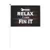 Joisbs Relax I Can Fix It Vibrant Double-Sided Handheld Flags 5.5x8.3in: Celebrate Election Day with Style! Pack of 10 - Order Now! view 1