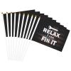 Joisbs Relax I Can Fix It Vibrant Double-Sided Handheld Flags 5.5x8.3in: Celebrate Election Day with Style! Pack of 10 - Order Now! view 4