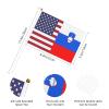 Joisbs America Slovenia Friendship Flag Vibrant Double-Sided Handheld Flags 5.5x8.3in: Celebrate Election Day with Style! Pack of 10 - Order Now! view 2
