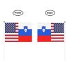Joisbs America Slovenia Friendship Flag Vibrant Double-Sided Handheld Flags 5.5x8.3in: Celebrate Election Day with Style! Pack of 10 - Order Now! view 3
