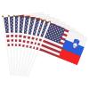 Joisbs America Slovenia Friendship Flag Vibrant Double-Sided Handheld Flags 5.5x8.3in: Celebrate Election Day with Style! Pack of 10 - Order Now! view 4