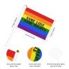Joisbs Same Love Same Rights LGBTQ Pride Flag Vibrant Double-Sided Handheld Flags 5.5x8.3in: Celebrate Election Day with Style! Pack of 10 - Order Now! view 2