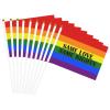 Joisbs Same Love Same Rights LGBTQ Pride Flag Vibrant Double-Sided Handheld Flags 5.5x8.3in: Celebrate Election Day with Style! Pack of 10 - Order Now! view 4