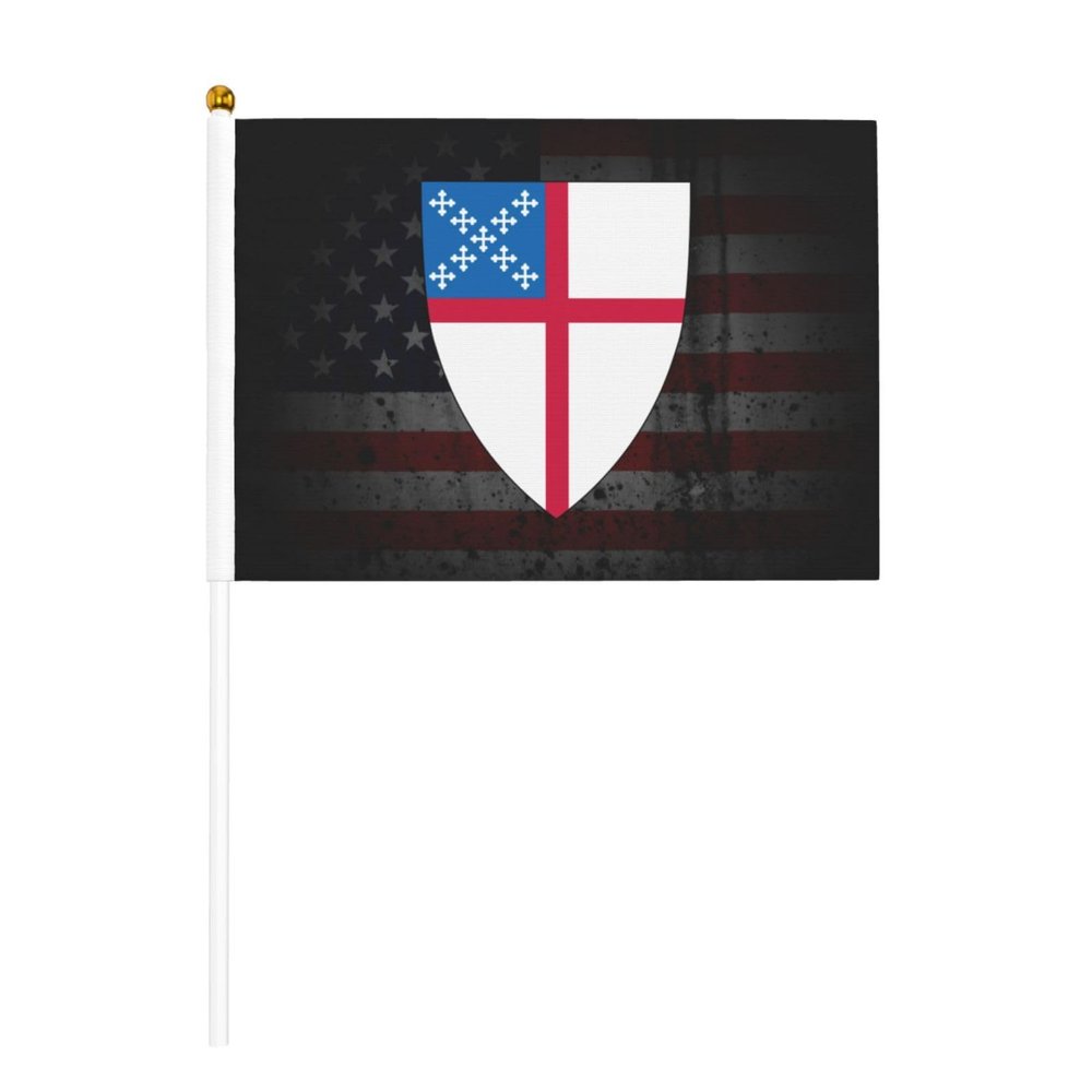 Joisbs Episcopal Church Vibrant Double-Sided Handheld Flags 5.5x8.3in: Celebrate Election Day with Style! Pack of 10 - Order Now!