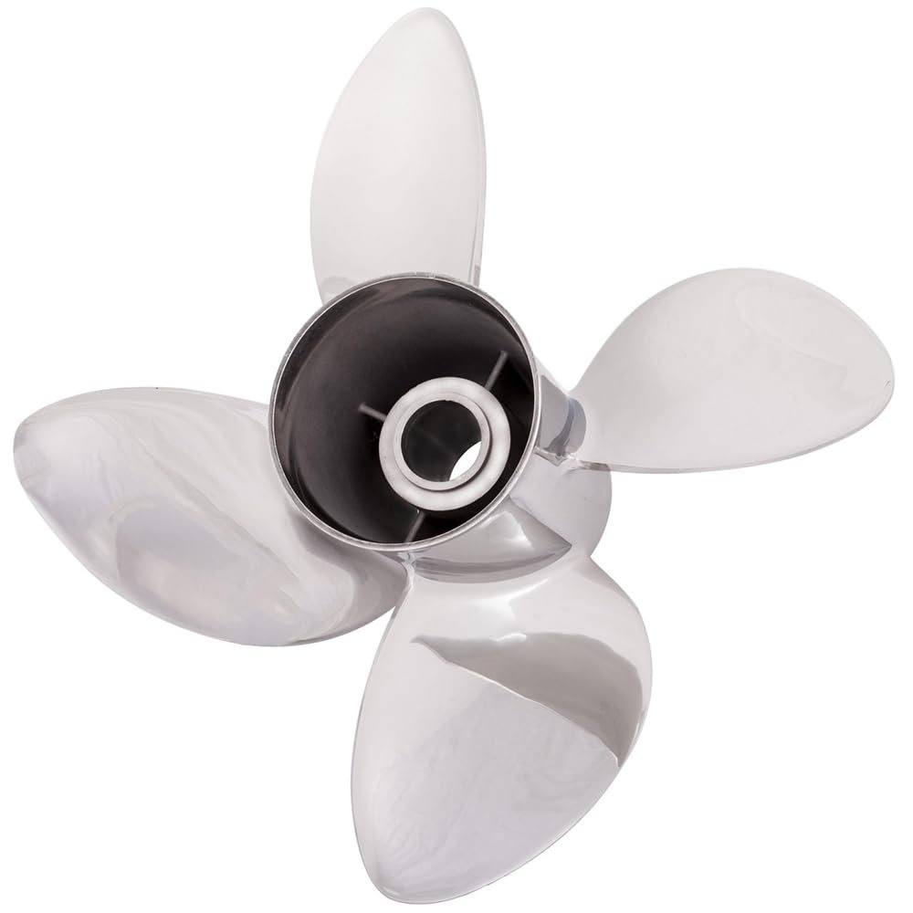 Rareelectrical New Stainless Steel Propeller Compatible with Yamaha 75-350 Hp by Part Numbers 9574-153-22 6Ax-45B76-10-00 6Ax-45B76-20-00 Diameter 15.25" X 22" Pitch Left Hand Rotation Rubex L4
