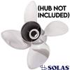 Rareelectrical New Stainless Steel Propeller Compatible with Yamaha 75-350 Hp by Part Numbers 9574-153-22 6Ax-45B76-10-00 6Ax-45B76-20-00 Diameter 15.25" X 22" Pitch Left Hand Rotation Rubex L4 view 2