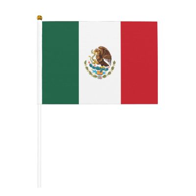 Joisbs Mexico Flag Vibrant Double-Sided Handheld Flags 5.5x8.3in: Celebrate Election Day with Style! Pack of 10 - Order Now!