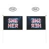 Joisbs She Her Trans Pride Vibrant Double-Sided Handheld Flags 5.5x8.3in: Celebrate Election Day with Style! Pack of 10 - Order Now! view 3