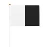 Joisbs Half White Half Black Vibrant Double-Sided Handheld Flags 5.5x8.3in: Celebrate Election Day with Style! Pack of 10 - Order Now! view 1