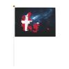Joisbs Denmark Flag Map Vibrant Double-Sided Handheld Flags 5.5x8.3in: Celebrate Election Day with Style! Pack of 10 - Order Now! view 1