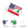 Joisbs America Lebanon Friendship Flag Vibrant Double-Sided Handheld Flags 5.5x8.3in: Celebrate Election Day with Style! Pack of 10 - Order Now! view 2