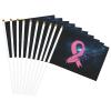 Joisbs Breast Cancer Awareness Vibrant Double-Sided Handheld Flags 5.5x8.3in: Celebrate Election Day with Style! Pack of 10 - Order Now! view 4