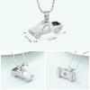 AIWENXI Cremation Urn Necklaces for Ashes Pickup Trucks Urns Memorial Necklaces Pendant Jewelry Stainless Steel Truck Keepsakes Human Ashes Pendant Jewelry for Men Women Gifts view 2
