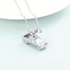 AIWENXI Cremation Urn Necklaces for Ashes Pickup Trucks Urns Memorial Necklaces Pendant Jewelry Stainless Steel Truck Keepsakes Human Ashes Pendant Jewelry for Men Women Gifts view 3