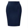 Allegra K Wear to Work Pencil Skirts for Women's Business Knee Length High Waist Bodycon Suit Skirt Small Dark Blue view 1