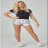 iscream Big Girls Shiny Metallic Sporty Short Collection - Silver Large (14) view 3