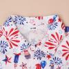 4th Of July Baby Boy Outfit Toddler Summer Cute Short Sleeve Gentleman Button Down Shirt Tops Shorts Fourth Of July Clothes 2pc Red set 2-3 Years Old view 4