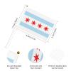 Joisbs City of Chicago Flag Vibrant Double-Sided Handheld Flags 5.5x8.3in: Celebrate Election Day with Style! Pack of 10 - Order Now! view 2