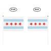 Joisbs City of Chicago Flag Vibrant Double-Sided Handheld Flags 5.5x8.3in: Celebrate Election Day with Style! Pack of 10 - Order Now! view 3