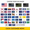 Heat Fused Custom Name Tape Patches w/Flag Image - All 50 States + American Flags | Tactical ID Police Patch for Vest, Backpack, Duty Bag, K9 Dog Harness, Morale | Hook & Loop Patch (Multicam) view 4