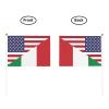 Joisbs America Italy Friendship Flag Vibrant Double-Sided Handheld Flags 5.5x8.3in: Celebrate Election Day with Style! Pack of 10 - Order Now! view 3