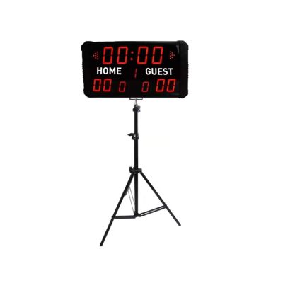 LED Digital Scoreboard Electronic Scoreboard, Remote Control Electronic Scoreboard Time Clock Portable Scoreboard Equipment for Ball Game Multifuntional and Easy To Operate(Scoreboardtripod-1)