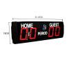 iumLeap 61cm Led Electronic Indoor Basketball/Football Game Scoreboard Volleyball Game Ir Remote Control Digital Table Scoreboard Wall-Mounted Professional Score Clock Score Keeper view 3