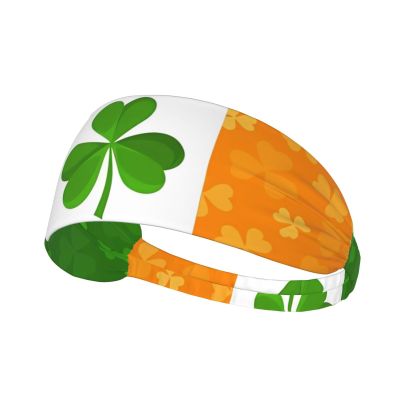 FoRes Irish Flag Sweatband Headbands - Versatile Workout Gear - Breathable, Comfortable Clothing Accessory for Outdoor Athletes